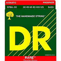 Струны для акустической бас-гитары DR RPB6-30 Rare Phosphor Bronze 6 String Acoustic Bass Med UP, код: 6556261