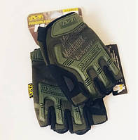 Тактичні рукавички з відкритими пальцями MECHANIX олива M-Pact VS Thermal Eco Bag L XL ET, код: 7766993