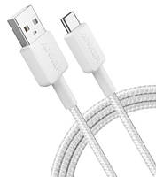 Кабель Anker 322 USB-A to USB-C - 1.8m Nylon White (6908156) z116-2024