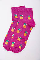 Жіночі шкарпетки кольору фуксії з принтом 167R362 Ager 37-40 NX, код: 8236498