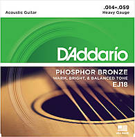 Струны для акустической гитары D'Addario EJ18 Phosphor Bronze Heavy Acoustic Guitar Strings 1 NX, код: 6555903