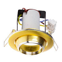 Поворотный точечный светильник Brille 60W RO-39 Латунь 161289 IN, код: 7275090