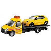 Игровой набор Bburago Автоперевозчик с машинкой Alfa Romeo Mito Yellow OL32844 GR, код: 7425099