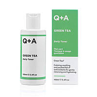 Тонер успокаивающий для лица с зеленым чаем Q+A Green Tea Daily Toner 100 мл PP, код: 8289987