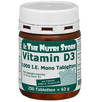 Витамин D The Nutri Store Vitamin D3, 1000 UI 250 Tabs ФР-00000126 GT, код: 7517819