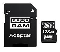 Карта памяти MicroSDXC 128GB UHS-I Class 10 Goodram + SD-adapter (M1AA-1280R12) PR, код: 1901192