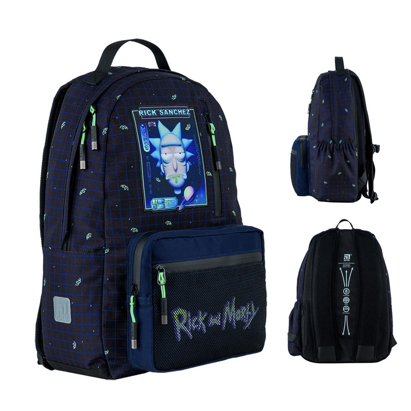 Рюкзак для міста Kite teens Rick and Morty RM24-949L 44x29.5x15 см  синій
