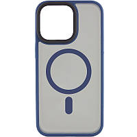 TPU+PC чехол Epik Metal Buttons with Magnetic Safe Apple iPhone 15 Синий (1609222) z114-2024