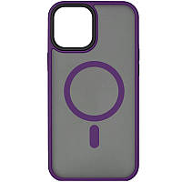 TPU+PC чехол Epik Metal Buttons with Magnetic Safe Apple iPhone 15 Темно-фиолетовый (1609223) z114-2024
