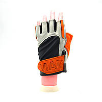 Перчатки для фитнеса MadMax MFG-850 Crazy M Grey/Orange z115-2024