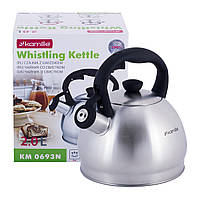 Кухонный чайник со свистком из нержавеющей стали 2л KL225383 Kamille UP, код: 8397303