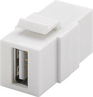 Перехідник обладнання Goobay USB2.0 A F F (Keystone) Modul білий (75.07.9909) UT, код: 7455121