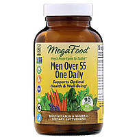 Мультивитамины для мужчин 55+, Men Over 55 One Daily, MegaFood, 90 таблеток TH, код: 5573409