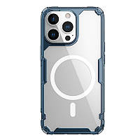 TPU чехол Nillkin Nature Pro Magnetic Apple iPhone 13 Pro 6.1" Синий / Прозрачный z117-2024
