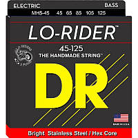 Струны для бас-гитары DR MH5-45 Lo-Rider Stainless Steel Medium 5-String Bass 45 125 BM, код: 6556077