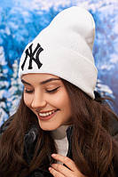 Модная молодежная шапка-колпак (6089) Braxton белый + черный 56-59 MY, код: 6767461