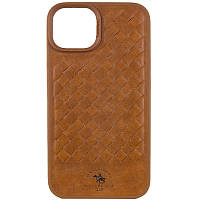 Кожаный чехол Polo Santa Barbara Apple iPhone 14 6.1" Golden Brown z117-2024