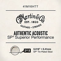 Струна Martin 41M16HTT Authentic Acoustic Tin Plated Plain Steel String .016 UP, код: 6556572