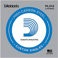 Струна D'Addario PL012 Plain Steel .012 BX, код: 6839059