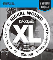 Струны для электрогитары D'Addario EXL148 Extra Heavy Electric Guitar Strings 12 60 NX, код: 6555982