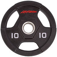 Блины диски полиуретановые Life Fitness SC-80154 10 кг Черный (58508177) z114-2024