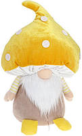 Декоративная игрушка гномик-гриб 33 см желтая шапка BonaDi DP219328 UL, код: 8260408