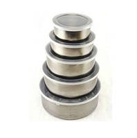 Набір лотків із неіржавкої сталі з кришкою 5 шт A-Plus 5-60 UL, код: 8345917