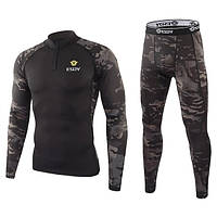 Термобелье Мужское ESDY a173 Dark Camo 2XL Черный PR, код: 8447172