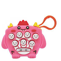 Приставка POP IT Pink Monster Bambi PPT-05 с музыкой и светом GG, код: 8234887