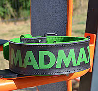 Пояс для тяжелой атлетики MadMax MFB-302 Quick Release Belt кожаный Black/Green L z116-2024