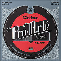 Струны для классической гитары D'Addario EJ45FF Classical Guitar Strings Carbon Normal Tensio LW, код: 6555928