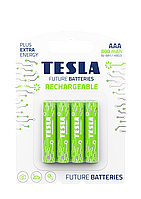 Аккумуляторы Tesla AAA GREEN+ RECHARGEABLE 800mAh HR03 BLISTER FOIL 4 шт. NB, код: 8327889