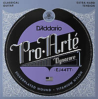 Струны для классической гитары D'Addario EJ44TT Classical Silverplated Wound Titanium Nylon E SB, код: 6556630