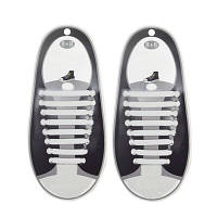 Силиконовые шнурки Triks без завязок Белый BM, код: 2558565