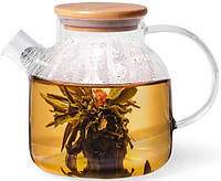 Заварочный чайник Shamsi на 1.2л стеклянный с металлическим ситом DP86477 Fissman z114-2024