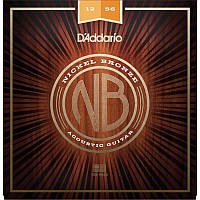 Струны для акустической гитары D'Addario NB1256 Nickel Bronze Light Medium Acoustic Guitar St NX, код: 6556089