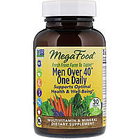 Мультивитамины для мужчин 40+, Men Over 40 One Daily, MegaFood, 30 таблеток TR, код: 2337674