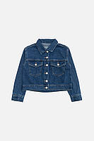 Джинсовая куртка для девочки 128 темно-синий Breeze Girls ЦБ-00241840 z117-2024