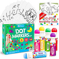 Набор для рисования Jar Melo Точечная живопись для малышей, точечные ДОТ маркеры, 6 цветов (JA91494) z115-2024