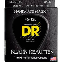 Струны для бас-гитары DR BKB5-45 Black Beauties K3 Coated Medium Bass 5 Strings 45 125 GG, код: 6555803