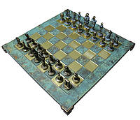 Шахматы Manopoulos Кикладское искусство в деревянном футляре 44 х 44 см Бирюзовые (S23BTIR) PR, код: 2471644