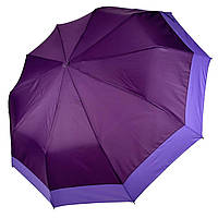 Складной зонт полуавтомат с полоской по краю от Bellissimo антиветер фиолетовый 019308-4 z114-2024