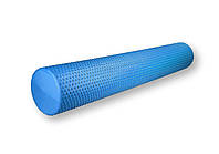Массажный ролик для йоги пилатеса фитнеса Amber синий 90x15 см z117-2024