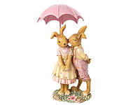 Статуетка Lefard Lapins Поцілунок кохання Pink 19.5 см Жовтий (AL186506) IN, код: 7887599