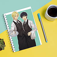 Скетчбук Sketchbook блокнот для рисования с принтом "Banana Fish - Банановая рыба 2" А3 Кавун 48 z115-2024