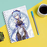 Скетчбук Sketchbook блокнот для рисования с принтом "Genshin Impact - Геншин Удар 7" А3 Кавун 48 z115-2024