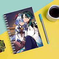 Скетчбук Sketchbook блокнот для рисования с принтом "Genshin Impact - Геншин Удар 15" А3 Кавун 48 z115-2024