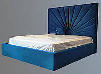 Кровать двуспальная BNB Sunrise Comfort 180 x 190 см Simple С подъемным механизмом и нишей для белья Синий