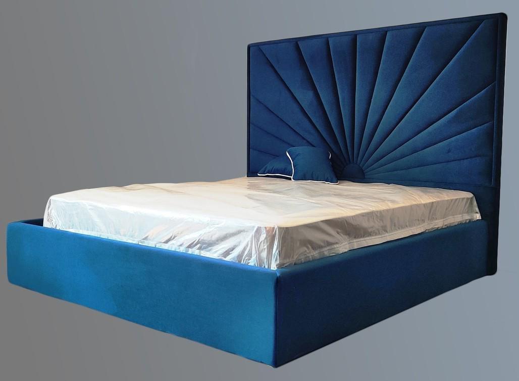 Кровать двуспальная BNB Sunrise Comfort 180 x 190 см Simple С подъемным механизмом и нишей для белья Синий - фото 1 - id-p2161788368