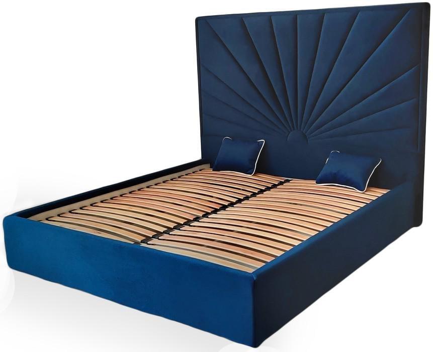 Кровать двуспальная BNB Sunrise Comfort 180 x 190 см Simple С подъемным механизмом и нишей для белья Синий - фото 3 - id-p2161788368